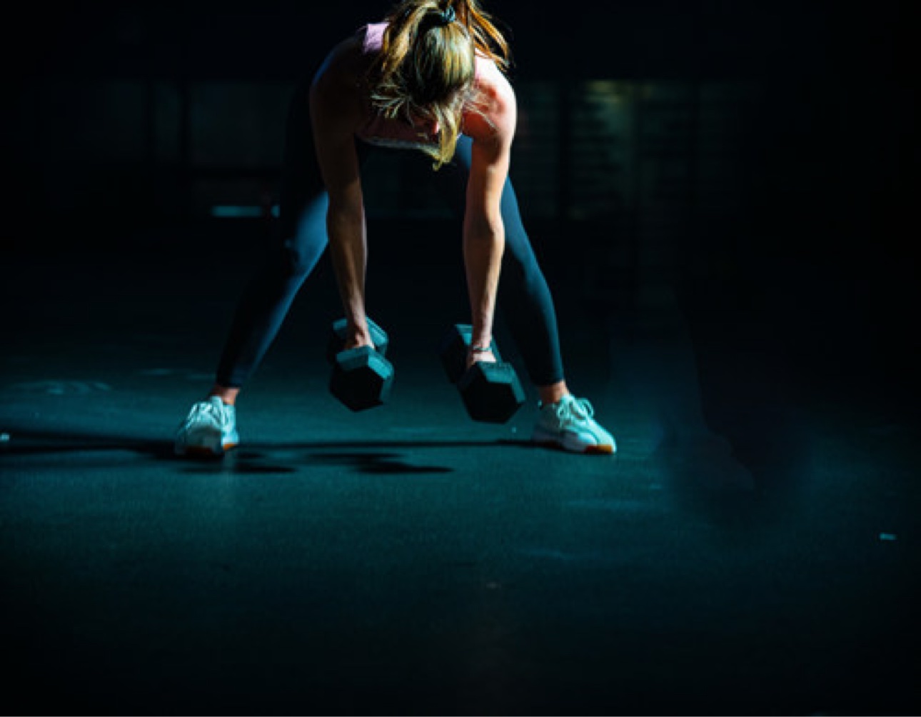 Athlete training with dumbbells at CrossFit CrownTown